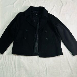 Forever 21 Double-Breasted Men’s Black Peacoat